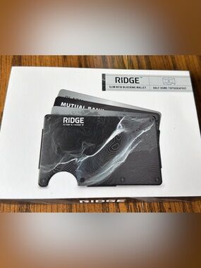 Ridge Aluminum Topographic Wallet In Box